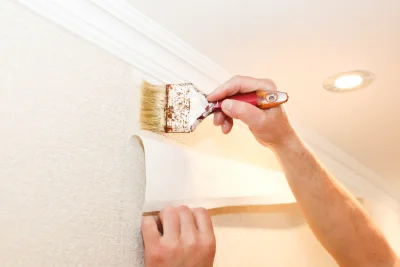 Pose de papier peint aux Monts-Verts — revêtements muraux et toiles de verre